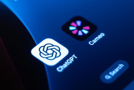 Legal gavel and AI interface imagery representing OpenAI Cameo injunction